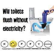 Will toilets flush without electricity?